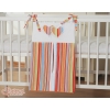 Diaper bag- Hanging Hearts orange stripes