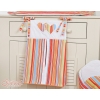 Diaper bag- Hanging Hearts orange stripes
