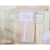 Diaper bag- Hanging Hearts white dots on beige