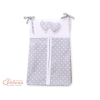 Diaper bag- Hanging Hearts white dots on Gray
