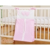 Diaper bag- Hanging Hearts white dots on pink