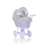 Doll pram no. 91699Bedding Set White Dots on Gray