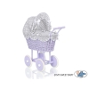 Doll pram no. 91699White Gray Checkered
