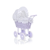 Doll pram no. 91699White with Navy Blue Dots Bedding Set