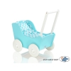 Doll pram Turquoise with White Turquoise with Big White Dots Bedding Set