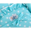 Doll pram Turquoise with White Turquoise with White Dots Bedding Set