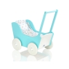 Doll pram White- Turquoise Bedding Set White with Blue and Gray Stars