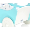 Doll pram White- Turquoise Bedding Set White with Blue and Gray Stars