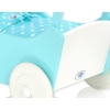 Doll pram White- Turquoise Turquoise with White Dots Bedding Set