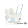 Doll pram White with Blue