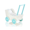 Doll pram White with Turquoise Bedding Set White with Blue and Gray Stars