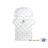 Doll pram White with Turquoise Bedding Set White with Blue and Gray Stars