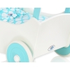 Doll pram White with Turquoise Turquoise with Big White Dots Bedding Set