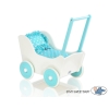 Doll pram White with Turquoise Turquoise with White Dots Bedding Set