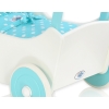 Doll pram White with Turquoise Turquoise with White Dots Bedding Set