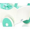 Doll pram Wood White with Mint -724