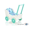 Doll pram Wood White with Mint -734
