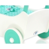 Doll pram Wood White with Mint Bedding Set White Dots on Mint