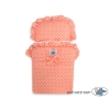 Doll pram Wooden Carriage Powder-Rosa White -761