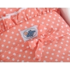 Doll pram Wooden Stroller White with Powder Rosa -761