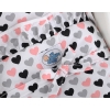 Doll pram Wooden Stroller White with Powder Rosa -767