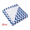Double-sidead car seat blanket- Chevron dark blue