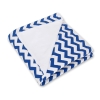 Double-sidead car seat blanket- Chevron dark blue