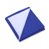 Double-sidead car seat blanket- White dots on navy blue
