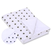 Double-sided baby blanket minky- Black stars