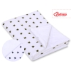 Double-sided baby blanket minky- Black stars
