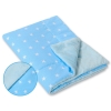 Double-sided baby blanket minky- Blue stars