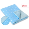 Double-sided baby blanket minky- Blue stars