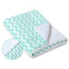 Double-sided baby blanket minky- Chevron mint
