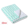 Double-sided baby blanket minky- Chevron mint