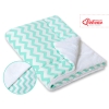 Double-sided baby blanket minky- Chevron mint