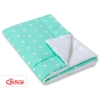 Double-sided baby blanket minky- Mint stars