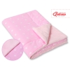 Double-sided baby blanket minky- Pink stars