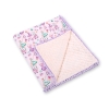 Double-sided baby blanket minky with pompons - ballerinas lilac