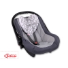 Double-sided Baby head support pillow - bubbles gray