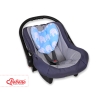 Double-sided Baby head support pillow- Elephants blue