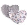 Double-sided Baby head support pillow - hedgehogs Gray