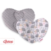 Double-sided Baby head support pillow - hedgehogs Gray