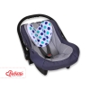 Double-sided Baby head support pillow- Navy blue-mint dots