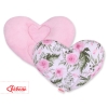 Double-sided Baby head support pillow - peony flower pink