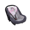 Double-sided Baby head support pillow - peony flower pink