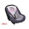 Double-sided Baby head support pillow - peony flower pink