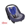 Double-sided Baby head support pillow- Stars navy blue