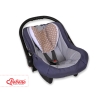 Double-sided Baby head support pillow- White dots on brown