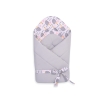 Double-sided baby nest with bow - hedgehogs Gray