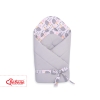 Double-sided baby nest with bow - hedgehogs Gray
